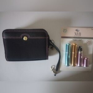 Wenger Black Wallet/3 Pack Perfume Atomizers